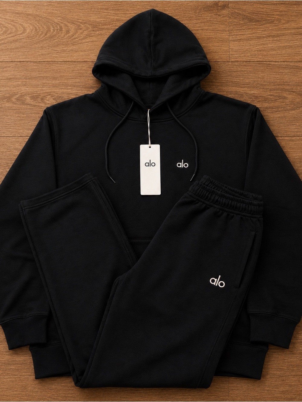 ALO Yoga Men's Black Hoodie & Jogger Set